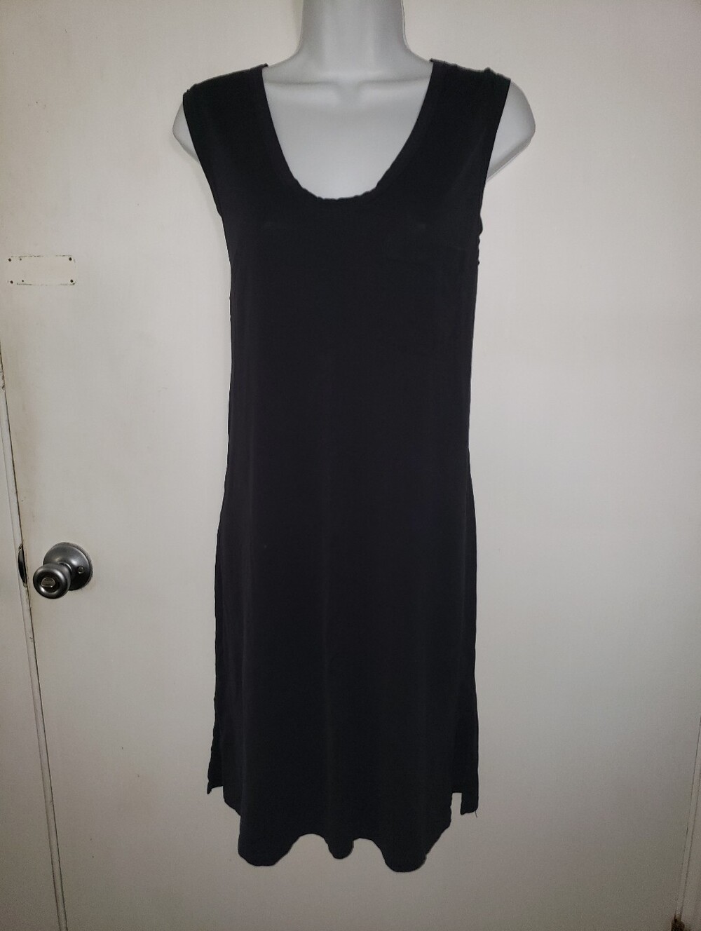 J. Crew Black T-shirt Tunic Dress Coverup Knee Length